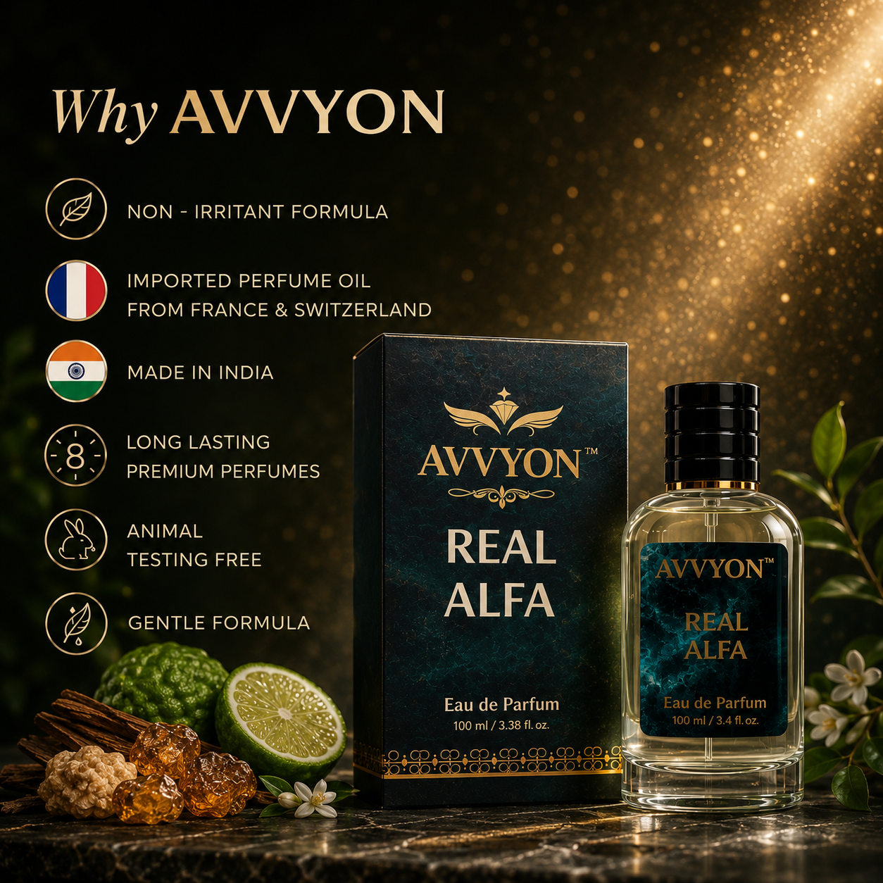 Real Alfa Fragrance for Men 100ML – Daily Use Perfume for Men with Captivating Scent