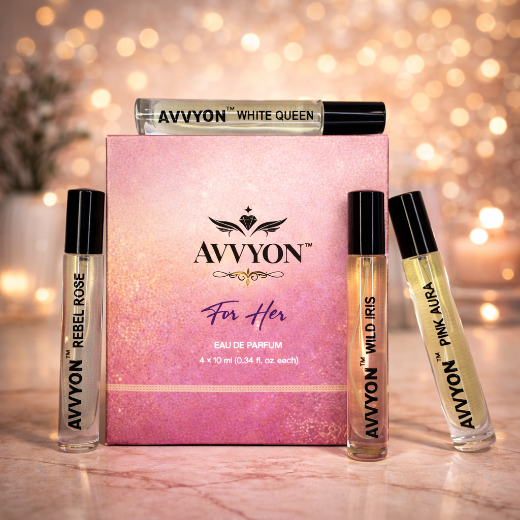 Luxury Fragrance Gift Set - Premium 4 x 10ML Discovery Collection for Her - Avvyon