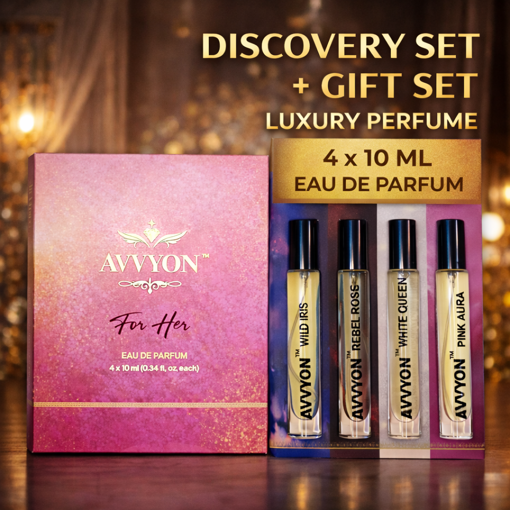 Luxury Fragrance Gift Set - Premium 4 x 10ML Discovery Collection for Her - Avvyon