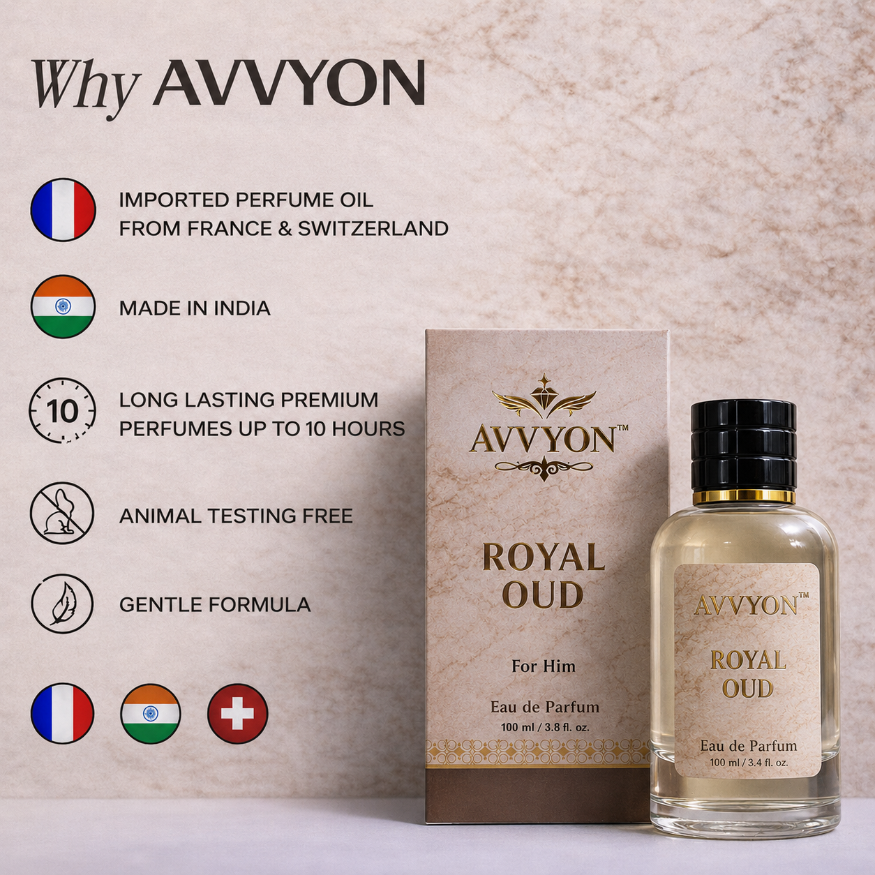 Royal Oud for Him - 100ML Strong Long Lasting Perfume for Men