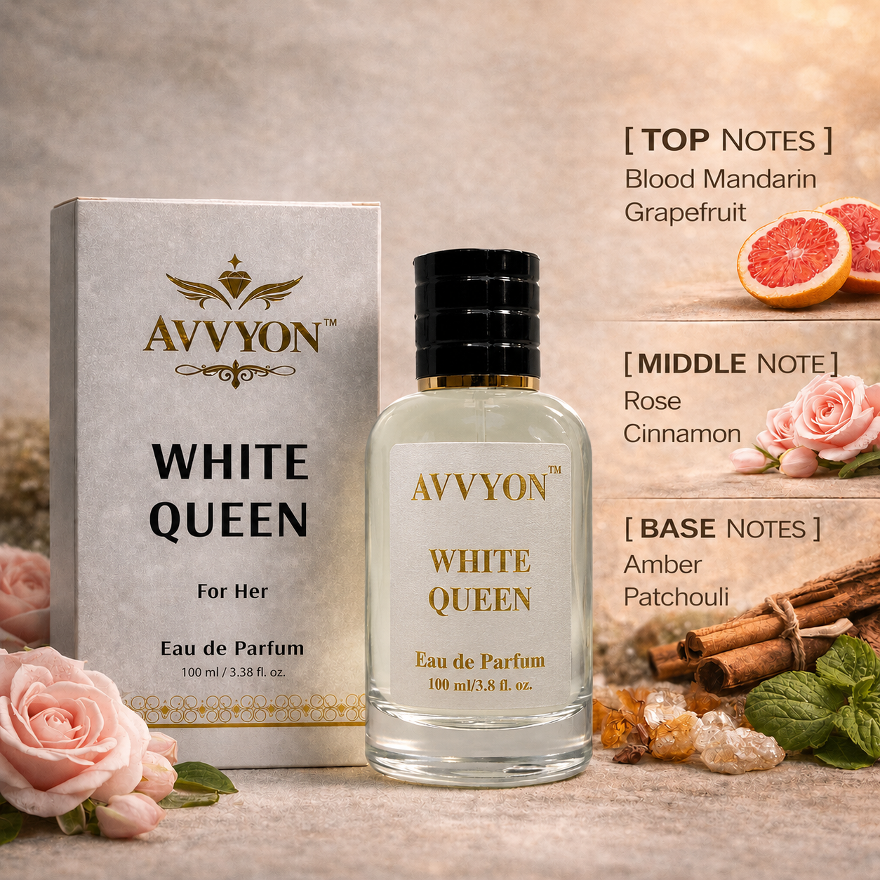 White Queen Luxury Perfume for Women - 100ML Eau de Parfum