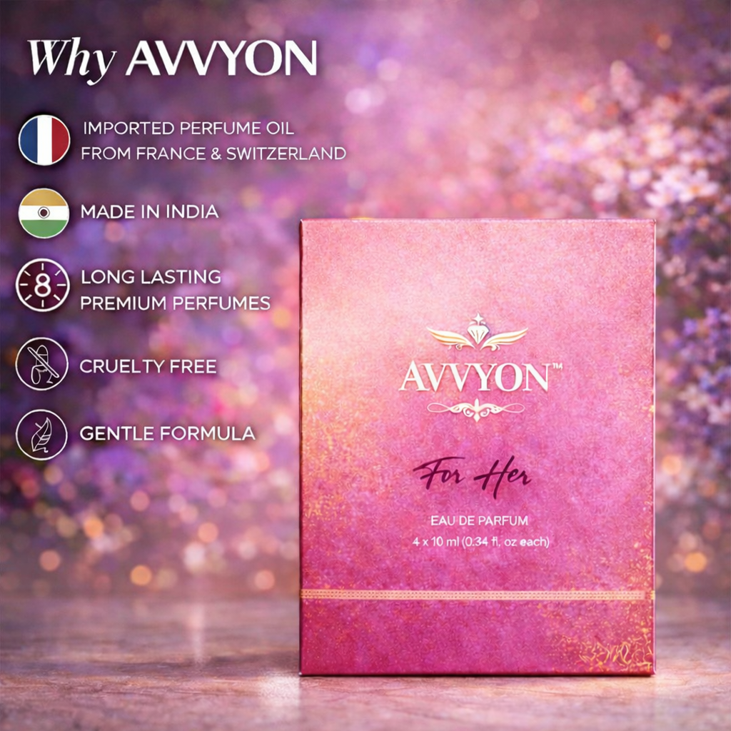 Luxury Fragrance Gift Set - Premium 4 x 10ML Discovery Collection for Her - Avvyon