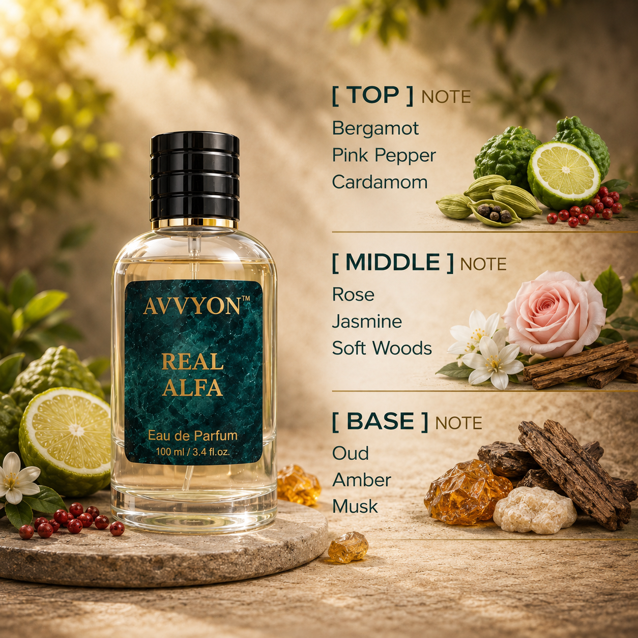 Real Alfa Fragrance for Men 100ML – Daily Use Perfume for Men with Captivating Scent