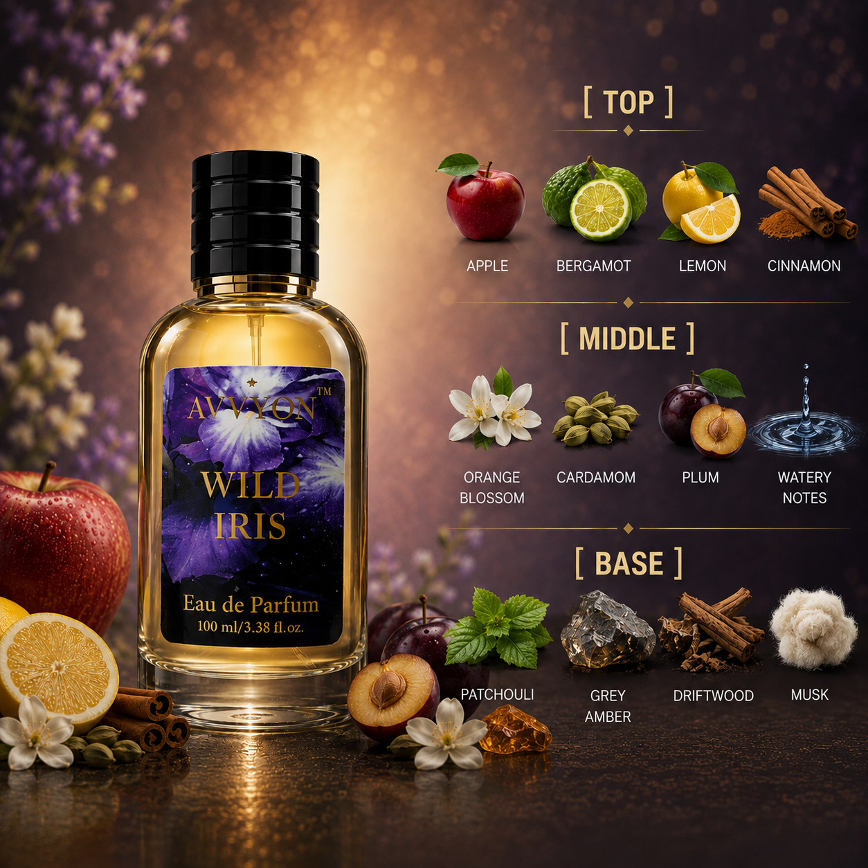 Wild Iris Perfume for Women 100ML - Sweet Perfume for Women with Captivating Fragrance