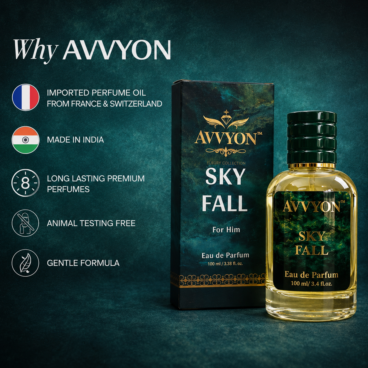 Sky Fall Men's Fragrance 100ML - Best Perfume for Men in India, Elegant Scent for Him